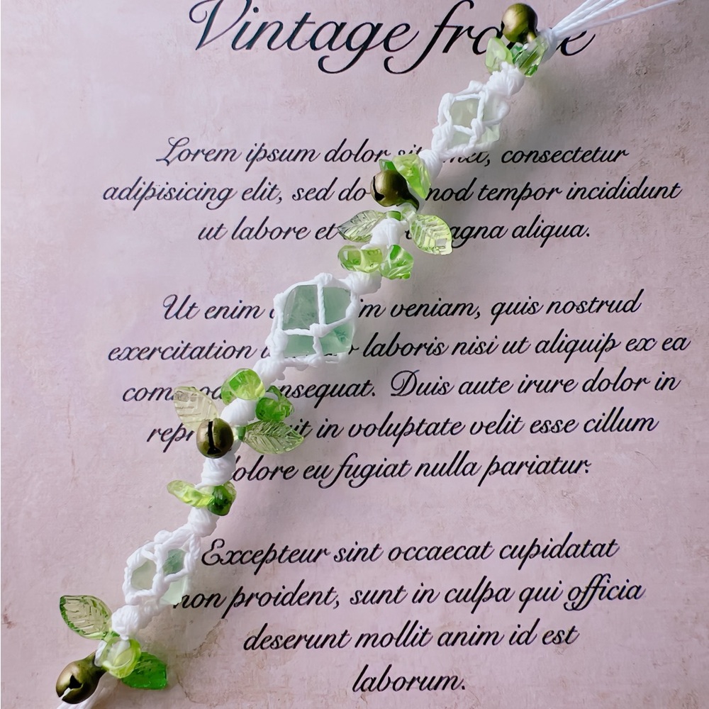 HANDMADE Macrame Crystal Bracelet